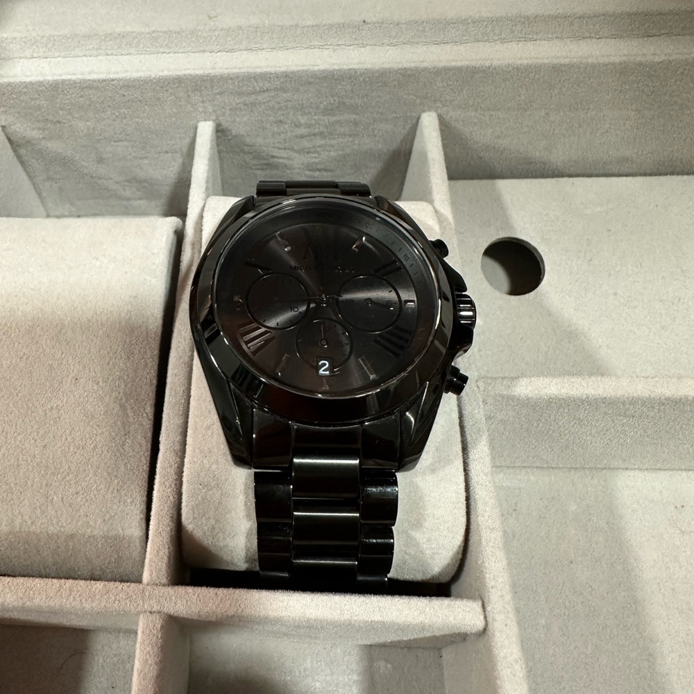 Michael Kors All-Black Chronograph Stainless Steel Watch
